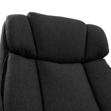 Respaldo acolchado de tela negra de la Silla giratoria BUILDER XXL I de hjh OFFICE