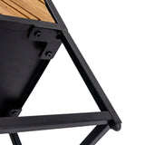 Elemento de unión de la estructura y tablero de madera del aparador SANTJAGO BLACK SUN L en negro de hjh LIVING