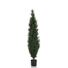 Planta artificial verde CEDRUS de forma esbelta con maceta negra de hjh OFFICE