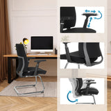 Reposabrazos ajustables y mecanismo de la silla de viga voladiza CAPTIVO PRO V en negro de hjh OFFICE