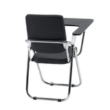Silla plegable Esto T negra con tableta integrada y estructura cromada de hjh OFFICE