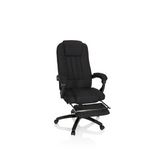 Sillón de oficina Home Office RELAX CL190 negro con reposabrazos y base de cinco ruedas de MyBuero – vista de 360° (vista frontal 20°)