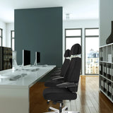 Silla giratoria XXL 24 HOURS I en negro con reposacabezas y reposabrazos de hjh OFFICE