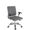 Sillón de oficina Home Office CHARLES I en gris oscuro con reposabrazos y base brillante de hjh OFFICE