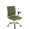Sillón de oficina Home Office CHARLES I con tapicería de tela verde y base brillante de hjh OFFICE