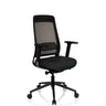 Silla de oficina profesional CHIARO T1 BLACK en negro con respaldo de malla y reposabrazos de hjh OFFICE