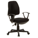 Silla Home Office CITY 10 negra con reposabrazos y base con ruedas de hjh OFFICE