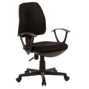Silla Home Office CITY 10 negra con reposabrazos y base con ruedas de hjh OFFICE