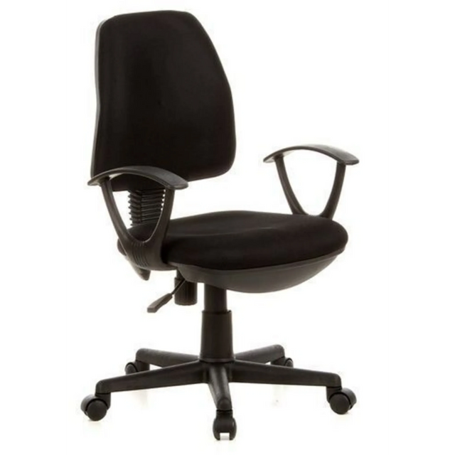 Silla Home Office CITY 10 negra con reposabrazos y base con ruedas de hjh OFFICE