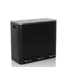 Papelera Clean 9 negra con tres compartimentos y asas plateadas de hjh OFFICE