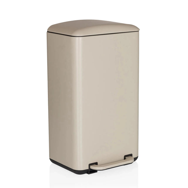 Papelera CLEAN BEVA beige con capacidad de 30 litros y pedal de hjh OFFICE