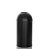 Papelera CLEAN OR 50 negra con tapa redondeada y forma cilíndrica de hjh OFFICE