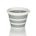 Contenedor plegable CLEAN SILR en gris y blanco con cuerpo flexible y plegado de hjh OFFICE