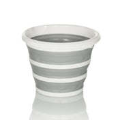 Contenedor plegable CLEAN SILR en gris y blanco con cuerpo flexible y plegado de hjh OFFICE