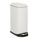 Papelera CLEAN SLIM blanca con pedal negro y tapa extraíble de hjh OFFICE