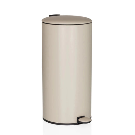 Papelera CLEAN STEP 2 beige con capacidad de 30 litros y pedal de hjh OFFICE
