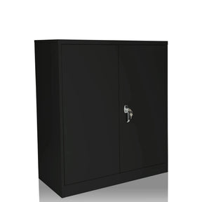 Armario archivador negro COLOR AS 105 con dos puertas y una cerradura de hjh OFFICE