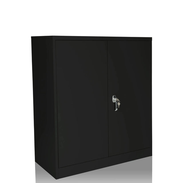 Armario archivador negro COLOR AS 105 con dos puertas y una cerradura de hjh OFFICE