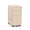 Archivador rodante COLOR I beige de metal con tres cajones y ruedas de hjh OFFICE