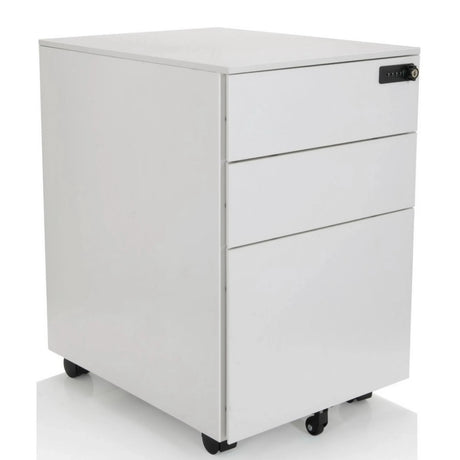 Archivador rodante COLOR OS I blanco de metal con tres cajones y ruedas de hjh OFFICE