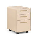 Archivador rodante COLOR PLUS I beige de metal con tres cajones y ruedas de hjh OFFICE