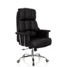 Sillón de oficina profesional COMMANDER negro con tapizado acolchado y base de estrella brillante de hjh OFFICE