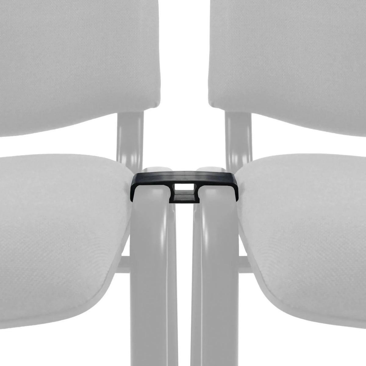 Silla de cuatro patas negra CONNECT XT con un clip de conexión de hjh OFFICE