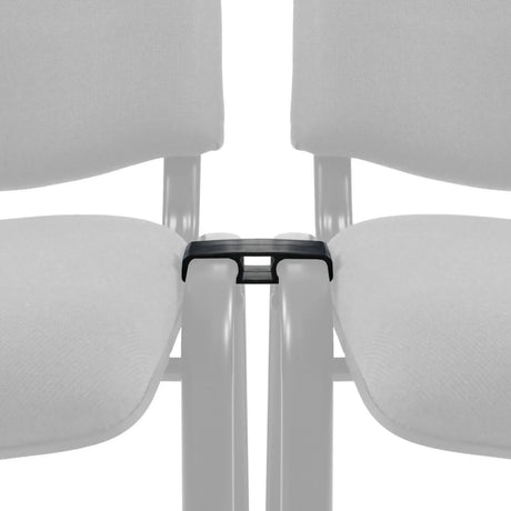 Silla de cuatro patas negra CONNECT XT con un clip de conexión de hjh OFFICE