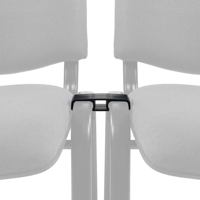 Silla de cuatro patas negra CONNECT XT con un clip de conexión de hjh OFFICE