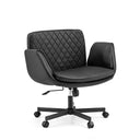 Silla Home Office Criss-Cross 10 negra con respaldo acolchado y ruedas de hjh LIVING
