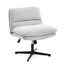 Sillón de diseño Criss-Cross 20 en color gris claro con acolchado suave y base en estrella negra de hjh LIVING
