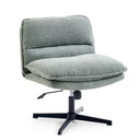 Sillón de diseño Criss-Cross 20 en verde salvia con tapizado y base de estrella negra de hjh LIVING
