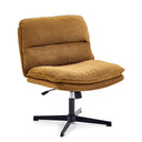 Sillón de diseño Criss-Cross 20 marrón con tapizado de tela estructurada y base en estrella negra de hjh LIVING