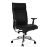 Sillón de oficina profesional CURYO en color negro con base de estrella de metal brillante y reposabrazos acolchados de hjh OFFICE