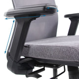 Reposabrazos ajustable en 3D de la Silla de oficina profesional CAPTIVO en gris de hjh OFFICE