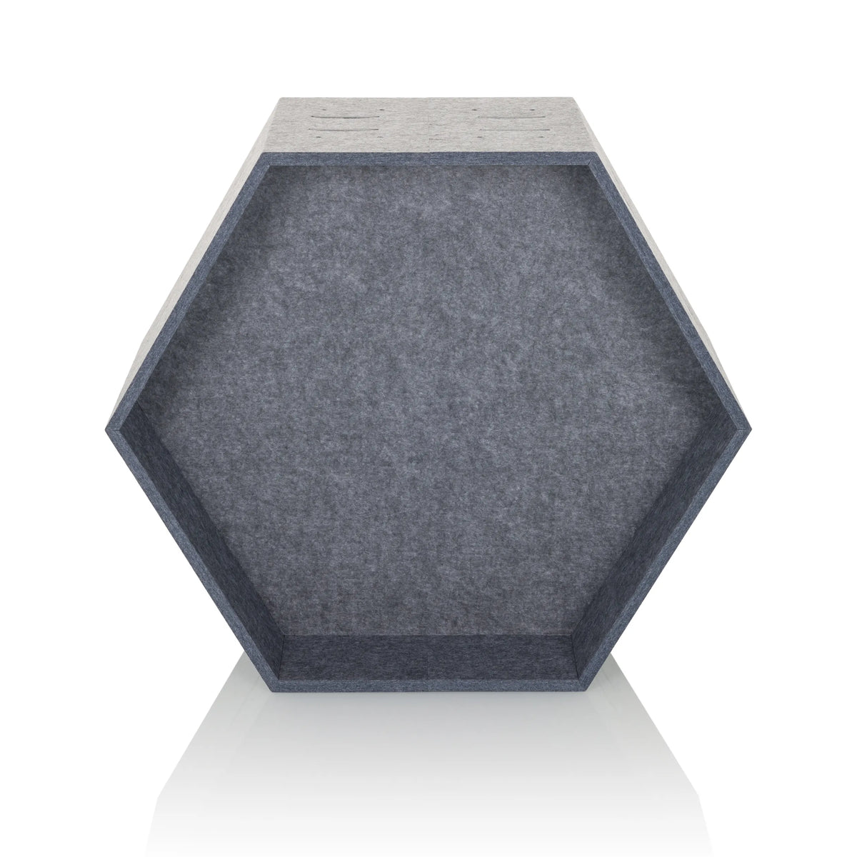 Separador FLEXMIUT STORE B hexagonal de fieltro gris de hjh OFFICE – vista de 360° (vista frontal 0°)