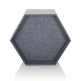 Separador FLEXMIUT STORE B hexagonal de fieltro gris de hjh OFFICE – vista de 360° (vista frontal 0°)