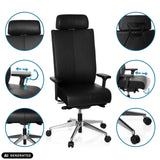 Funciones ajustables de la silla de oficina profesional PRO-TEC XXL en negro de hjh OFFICE (imagen generada por IA)