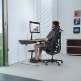 Silla alta gama LiberNovo Omni Gen en gris oscuro con reposacabezas y reposabrazos de Libernovo