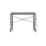 Escritorio plegable EASY UP MULTI negro con un travesaño en X para mayor estabilidad de hjh OFFICE – vista de 360° (vista frontal 0°)
