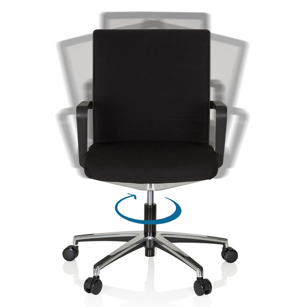 Función giratoria de 360 grados de la Silla de oficina profesional MOVE-TEC 3D en negro de hjh OFFICE