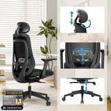 Reposacabezas ajustable, soporte lumbar y pistón de gas de la silla de oficina profesional Vivadapt de hjh OFFICE (imagen generada por IA)