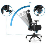 Respaldo ajustable con inclinación de 90 grados de la Silla de oficina profesional PORTO MAX HIGH I de hjh OFFICE