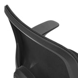 Borde superior del respaldo de malla negra de la silla home office Malio de hjh OFFICE