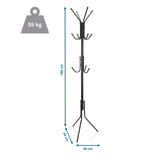 Plano dimensional del Perchero SPACE IV con una altura de 180 cm de hjh OFFICE