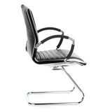 Silla de viga voladiza PARMA V negra con travesaños y reposabrazos de hjh OFFICE – vista de 360° (vista lateral 100°)