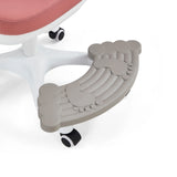 Reposapiés gris de la silla giratoria para niños Kiddy Smart Step con hendiduras estructuradas en una base blanca de hjh OFFICE