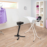 Asiento de pie TOP WORK 33 negro con asiento acolchado y base de estrella de hjh OFFICE
