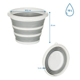 Dibujo dimensional del Contenedor plegable CLEAN SILR con volumen de 10 l y 32 cm de diámetro de hjh OFFICE