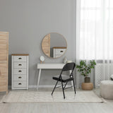 Silla plegable TUDELA H negra con funda de cuero sintético y estructura metálica de hjh OFFICE